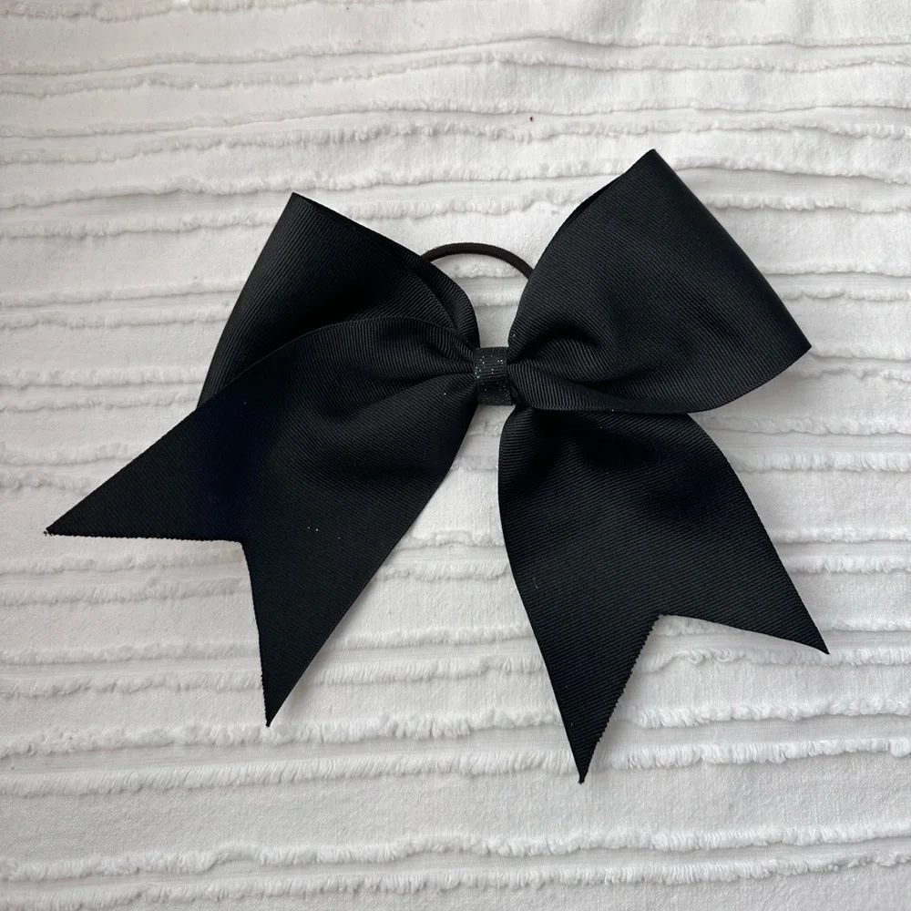 Black Cheer Hair Bow for Girls